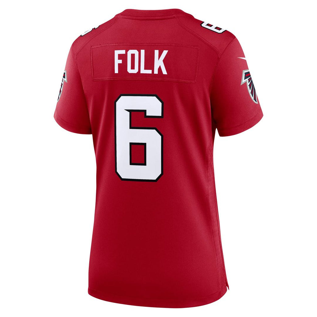 Nick Folk Atlanta Falcons Women's Team Jersey - Red