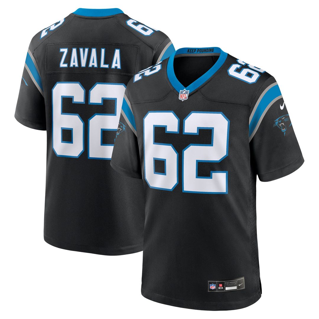 Chandler Zavala Carolina Panthers Jersey - Black