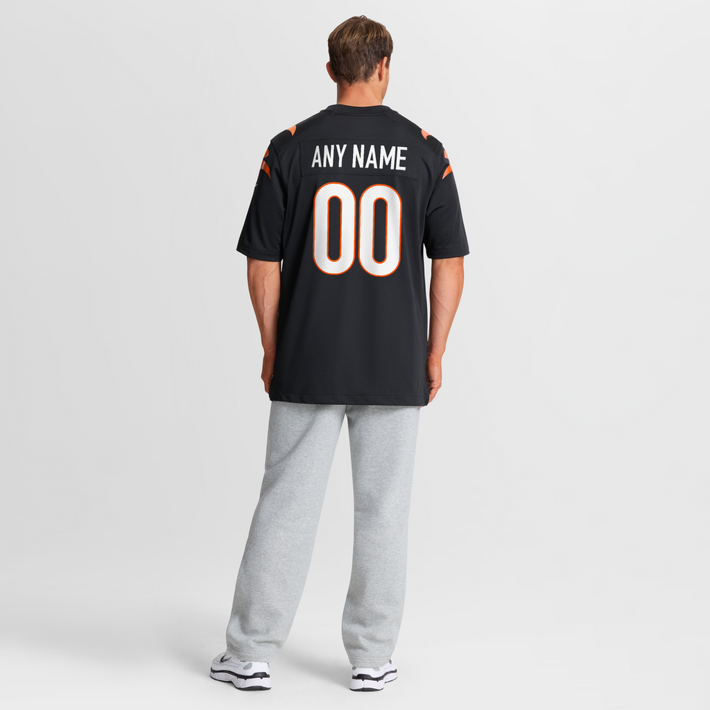 Cincinnati Bengals Game Custom Jersey - Black