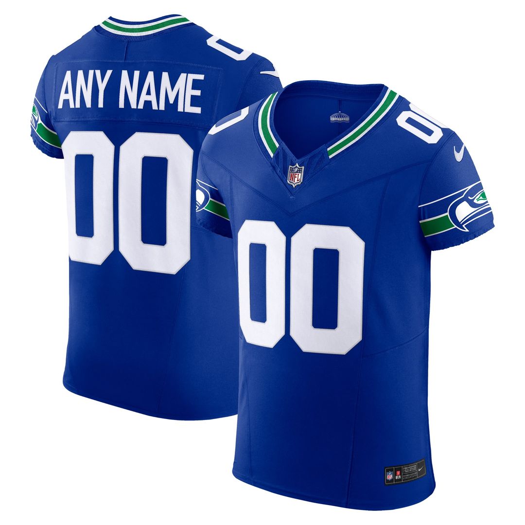 Seattle Seahawks Alternate Elite Custom Jersey - Men's Royal