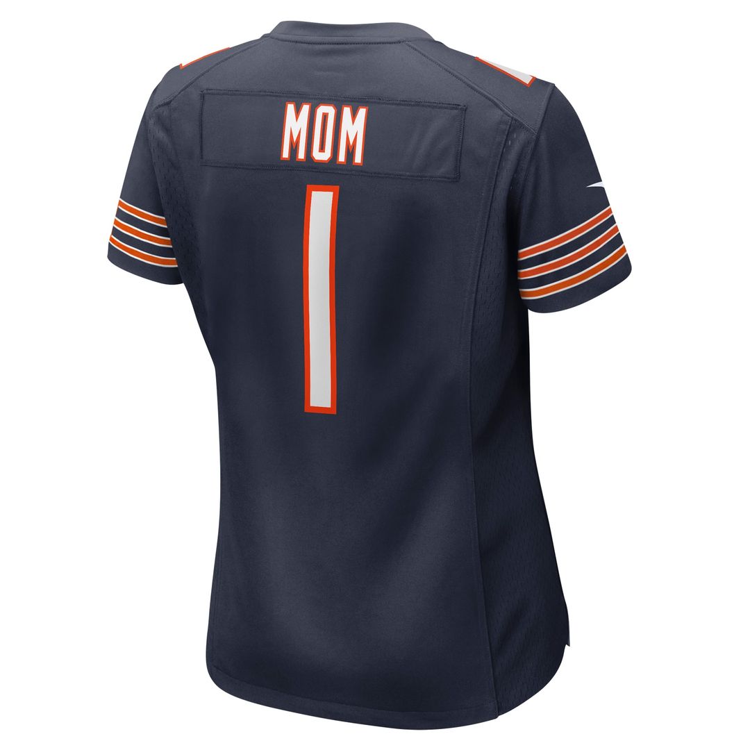 Number 1 Mom Chicago Bears Women's Jersey - Navy