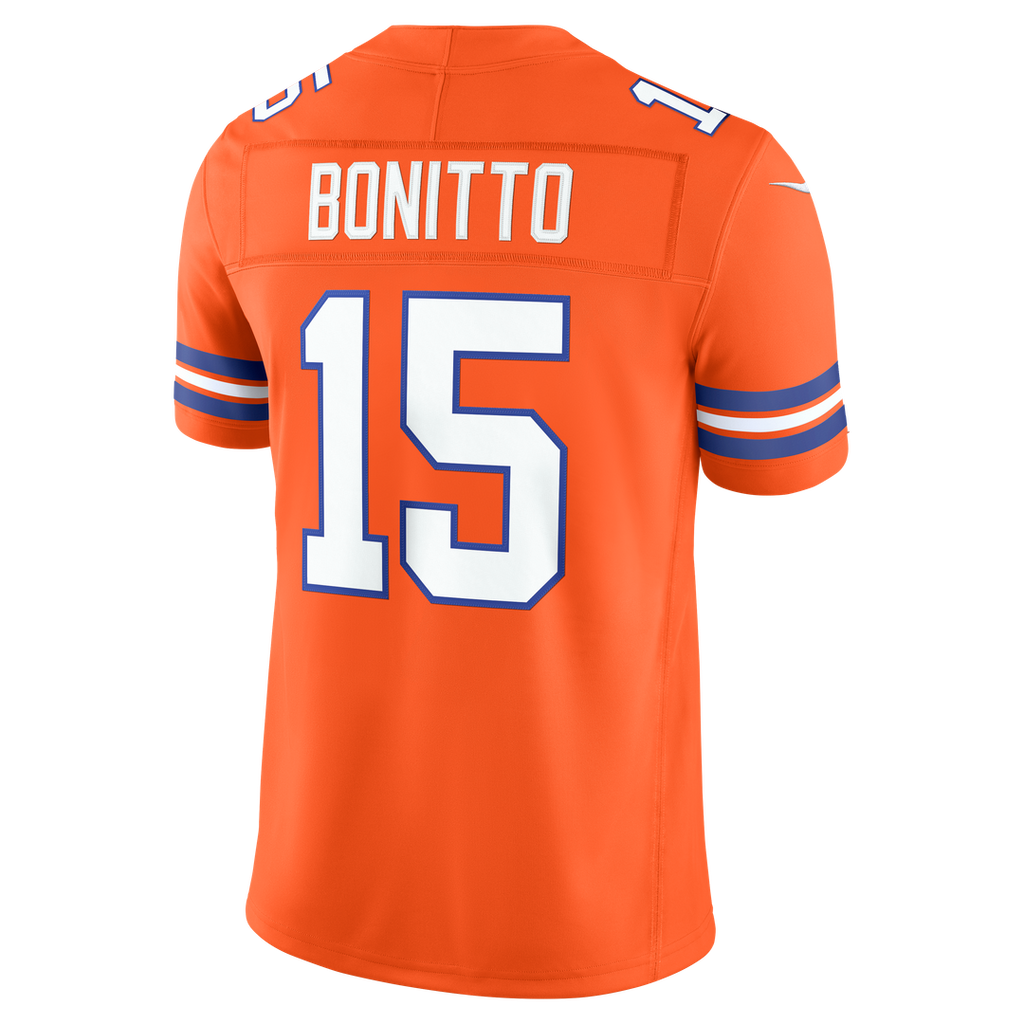 Nik Bonitto Denver Broncos Alternate Mile High Collection 1977 Throwback Stitched Jersey - Orange