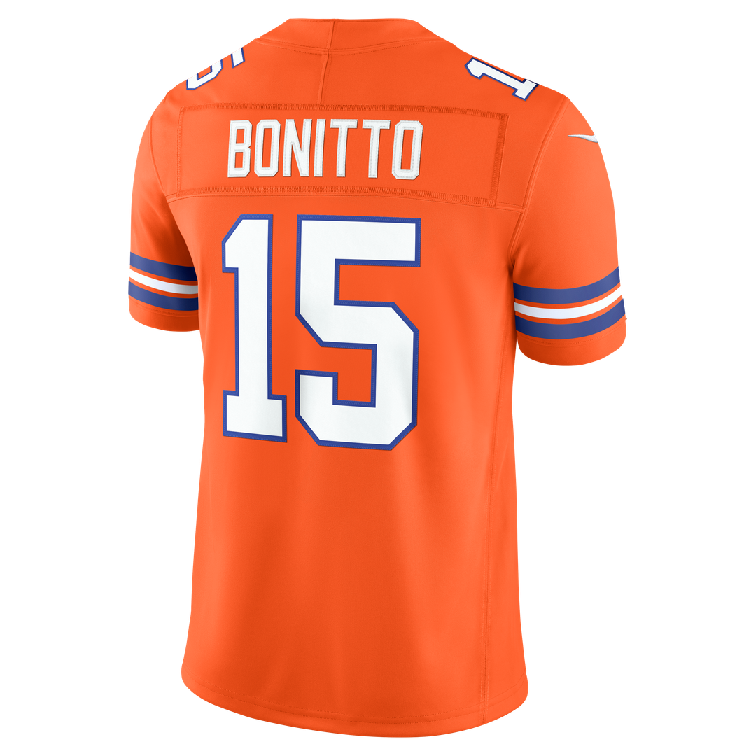 Nik Bonitto Denver Broncos Alternate Mile High Collection 1977 Throwback Stitched Jersey - Orange