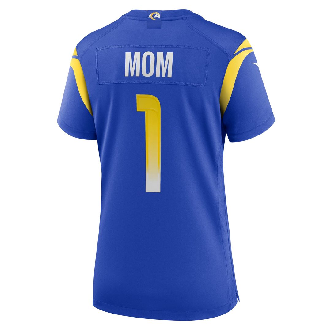 Number 1 Mom Los Angeles Rams Women's Jersey - Royal