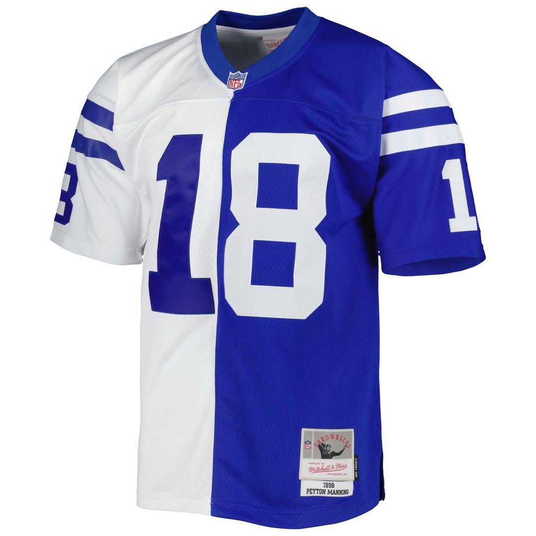 Peyton Manning Indianapolis Colts 1998 Split Legacy Jersey - Royal/White