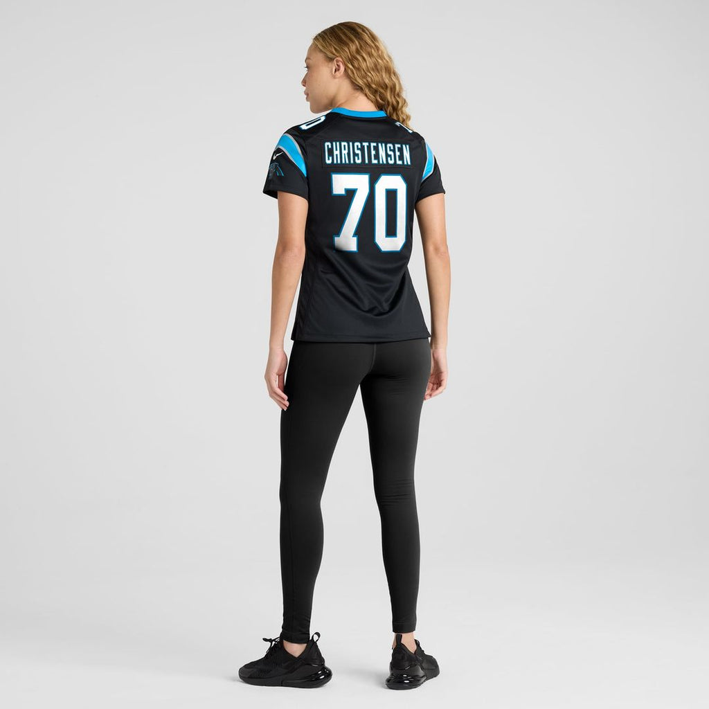 Brady Christensen Carolina Panthers Women's Team Jersey - Black