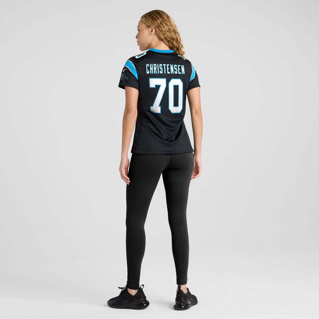 Brady Christensen Carolina Panthers Women's Team Jersey - Black