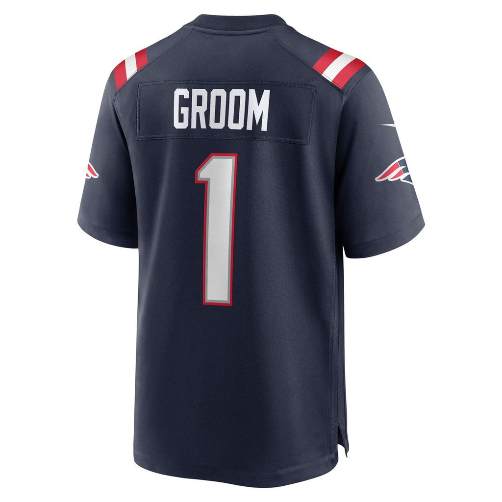 Number 1 Groom New England Patriots Jersey - Navy
