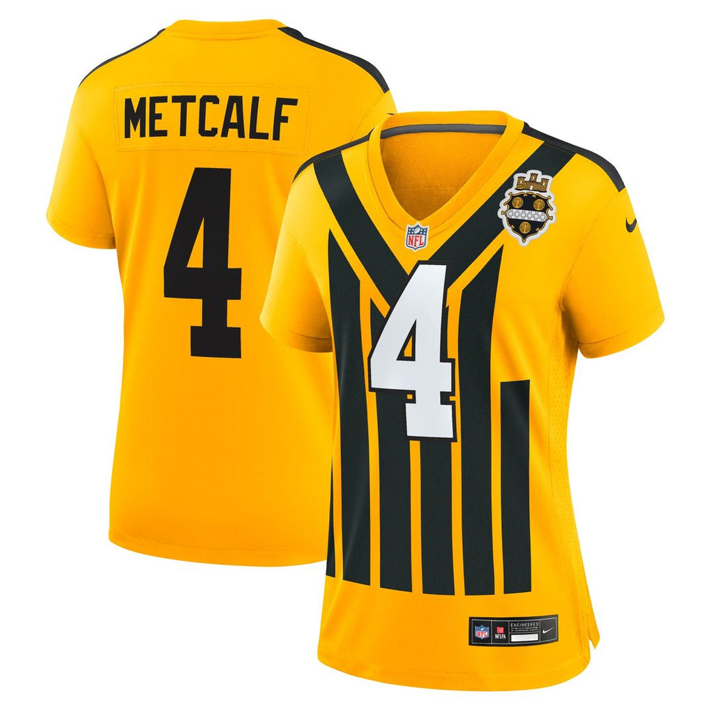 DK Metcalf Pittsburgh Steelers Women's Alternate 1933 Throwback Jersey - Gold