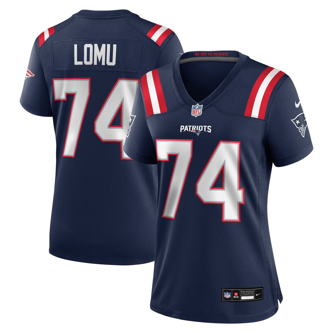 Caleb Lomu New England Patriots Women's Team Jersey - Navy
