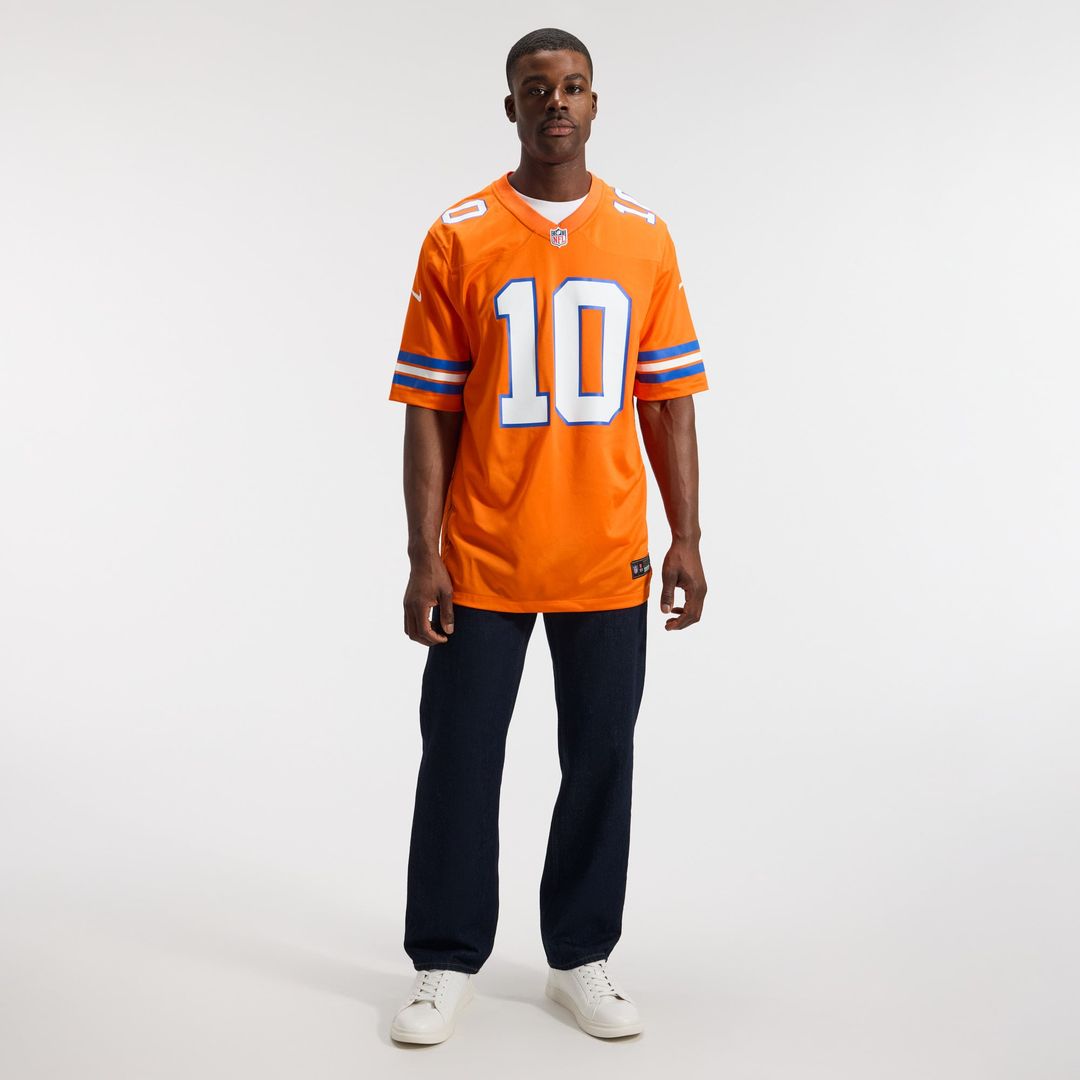 Bo Nix Denver Broncos Mile High Collection 1977 Throwback Player Jersey - Orange