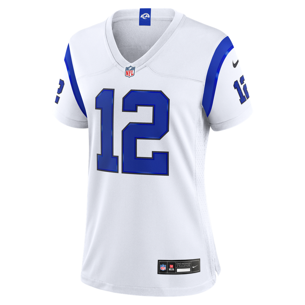 Puka Nacua Los Angeles Rams Women's Fearsome White Jersey