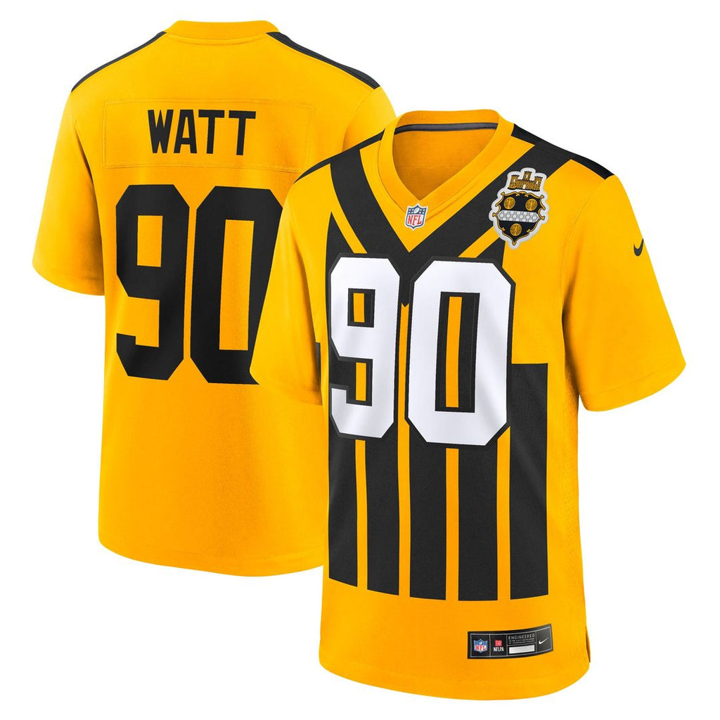 T.J. Watt Pittsburgh Steelers Youth Alternate 1933 Throwback Jersey - Gold