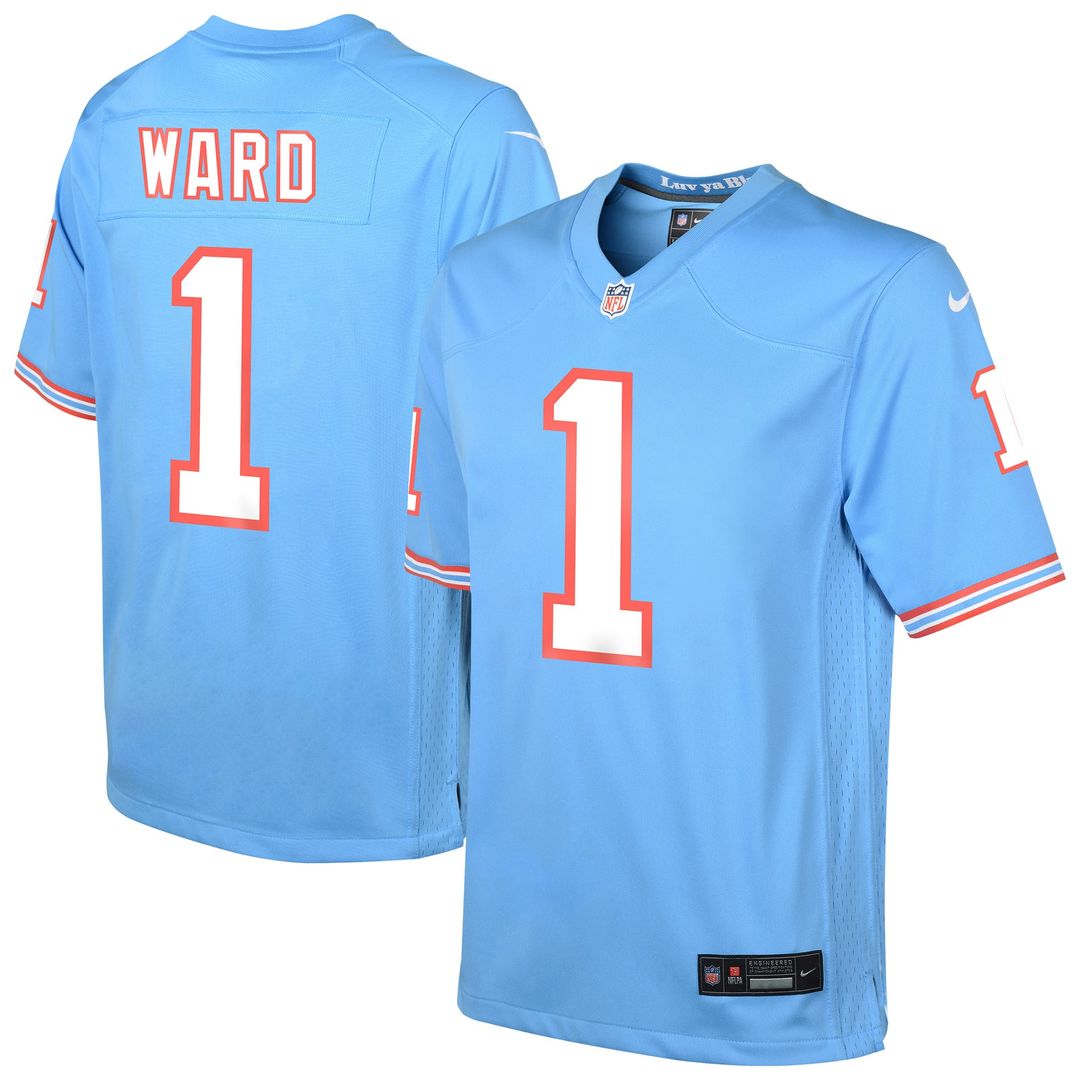 Cameron Ward Tennessee Titans Youth Alternate Jersey - Light Blue
