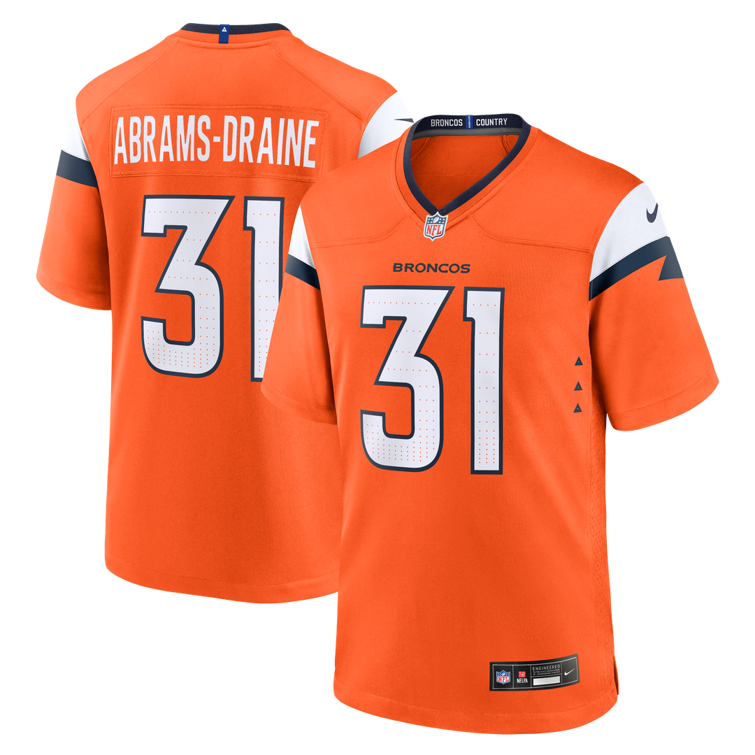 Kris Abrams-Draine Denver Broncos Team Jersey - Orange