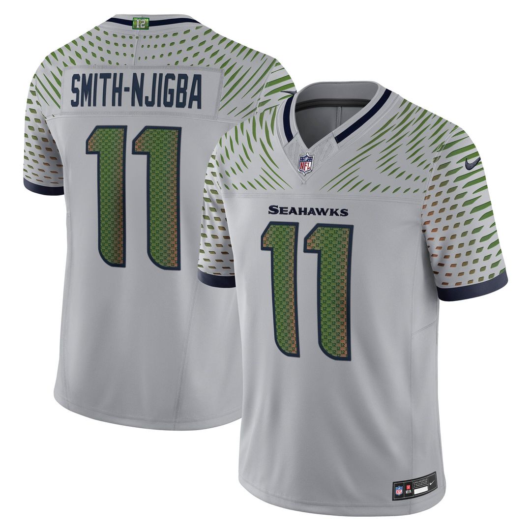 Jaxon Smith-Njigba Seattle Seahawks Rivalries Collection Stitched Jersey - Gray