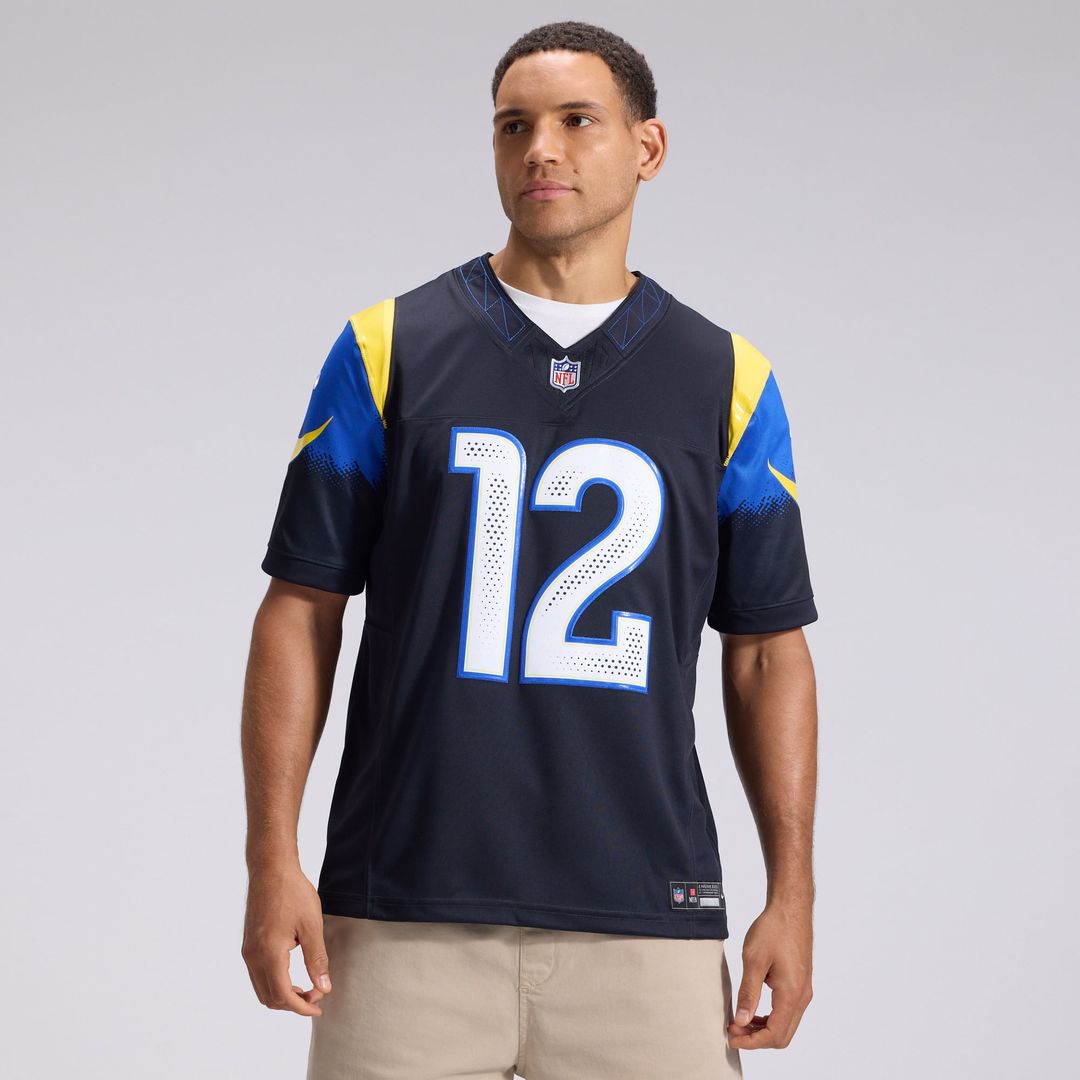 Puka Nacua Los Angeles Rams Rivalries Collection Stitched Jersey - Dark Blue