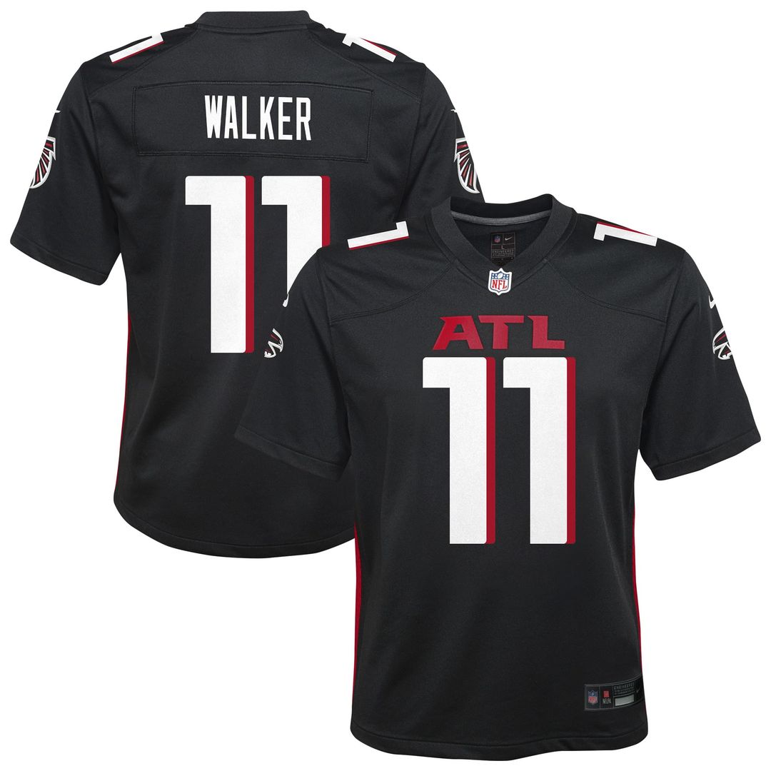 Jalon Walker Atlanta Falcons Youth Team Jersey - Black