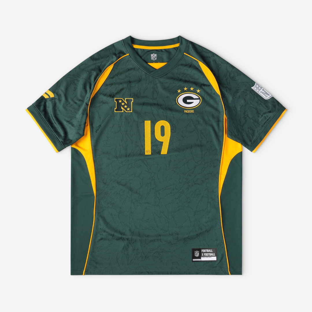 Green Bay Packers Youth Football x Football V-Neck Fan Top - Green