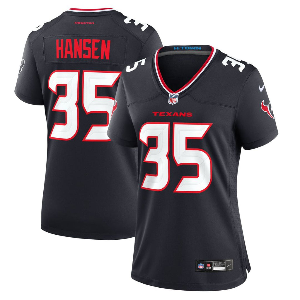 Jake Hansen Houston Texans Women's Team Jersey - Navy