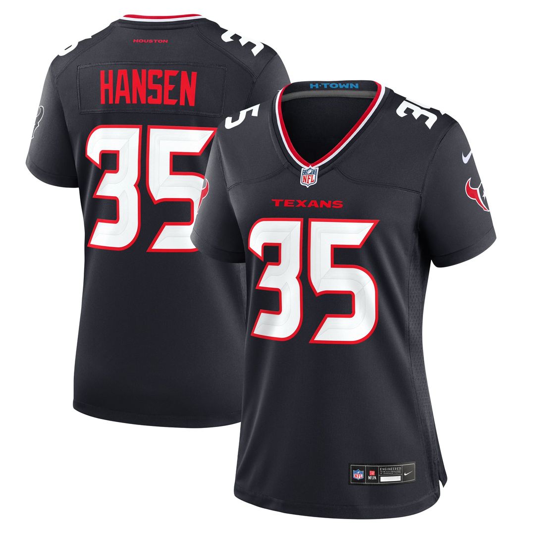 Jake Hansen Houston Texans Women's Team Jersey - Navy