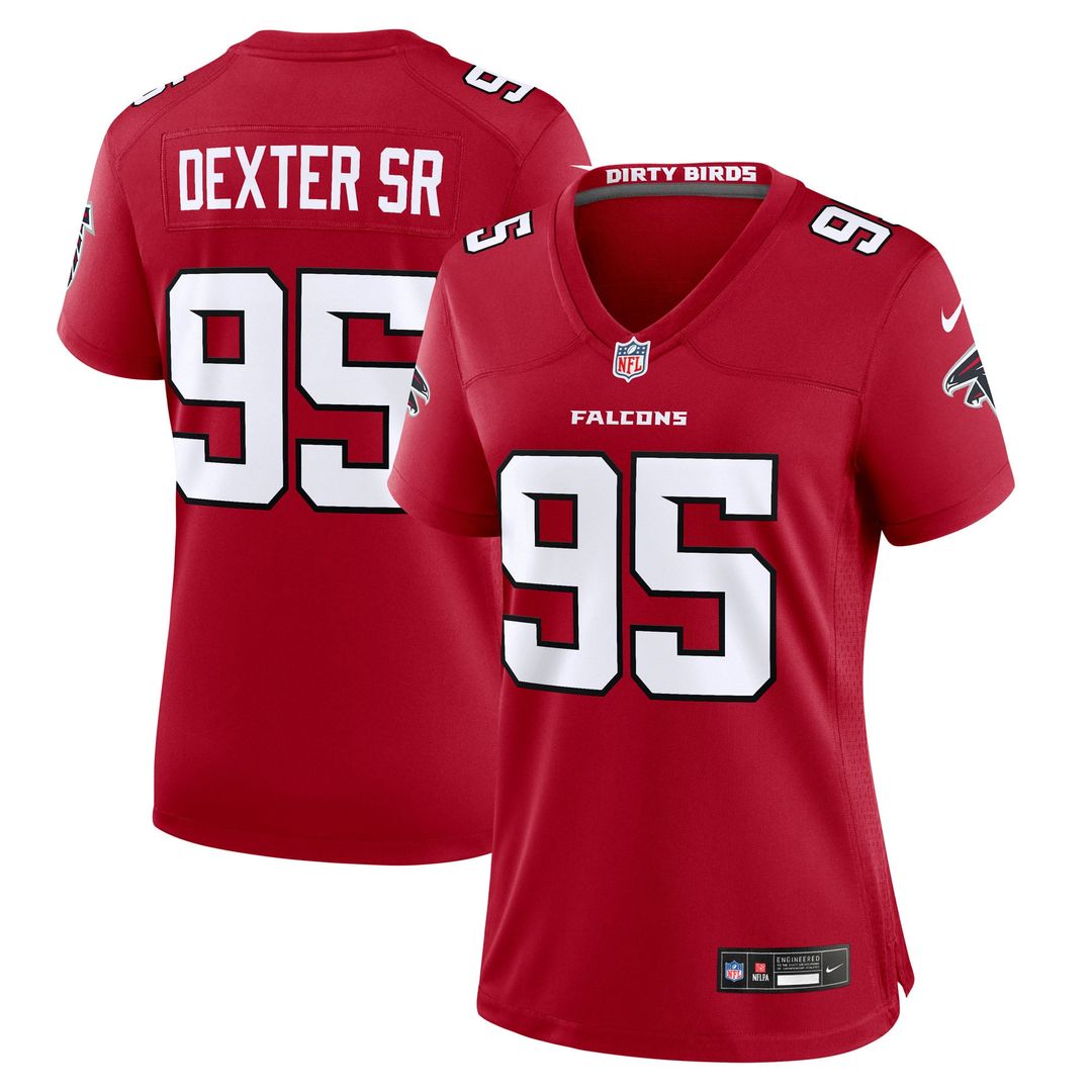Gervon Dexter Sr. Atlanta Falcons Women's Team Jersey - Red