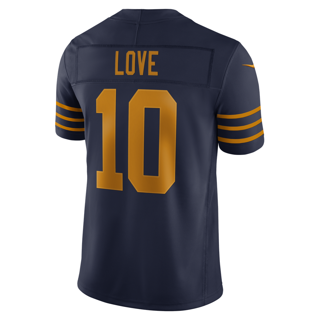 Love Green Bay Packers Alternate Stitched Jersey - Navy