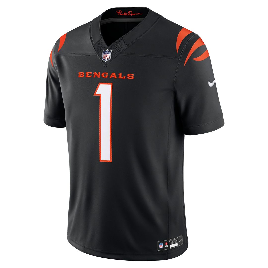 Ja'Marr Chase Cincinnati Bengals Team Stitched Jersey - Black