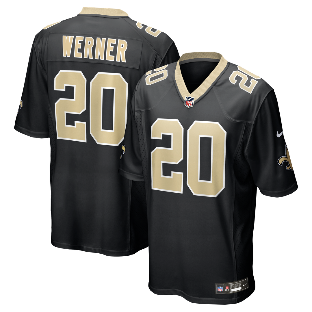 Pete Werner New Orleans Saints Jersey - Black