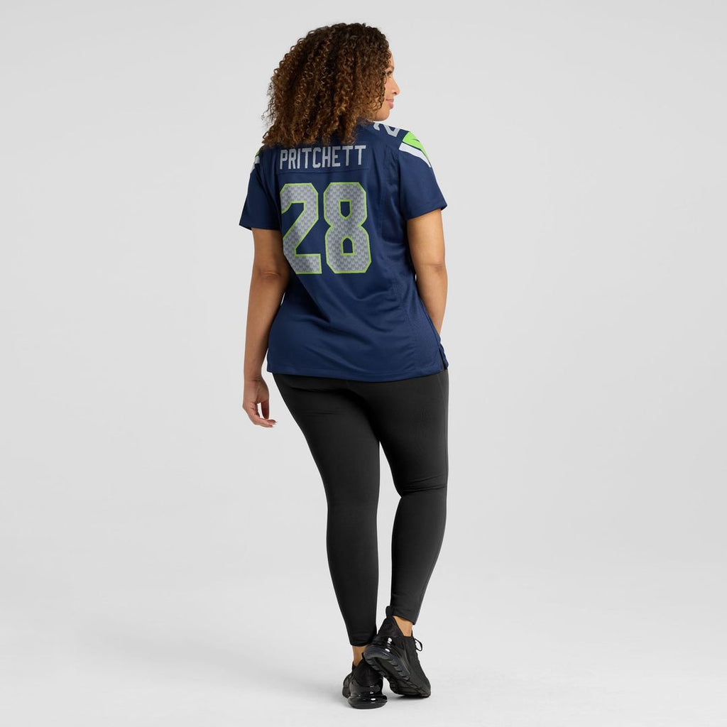 Nehemiah Pritchett Seattle Seahawks Women's Team Jersey - College Navy