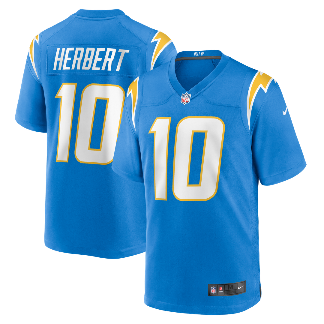 Justin Herbert Los Angeles Chargers Player Jersey - Powder Blue