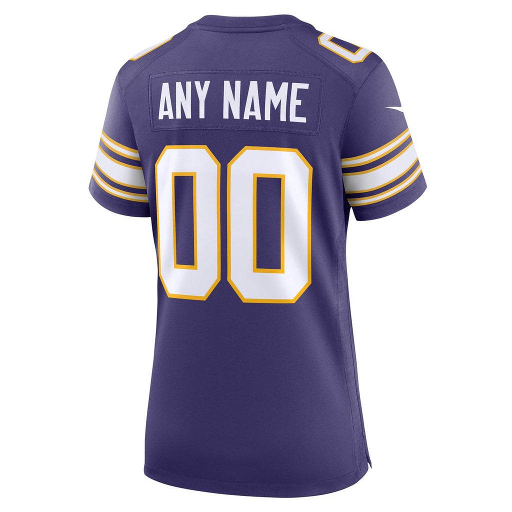 Minnesota Vikings Women's Classic Custom Jersey - Purple