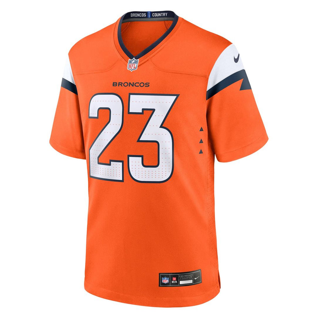 Jahdae Barron Denver Broncos Team Jersey - Orange