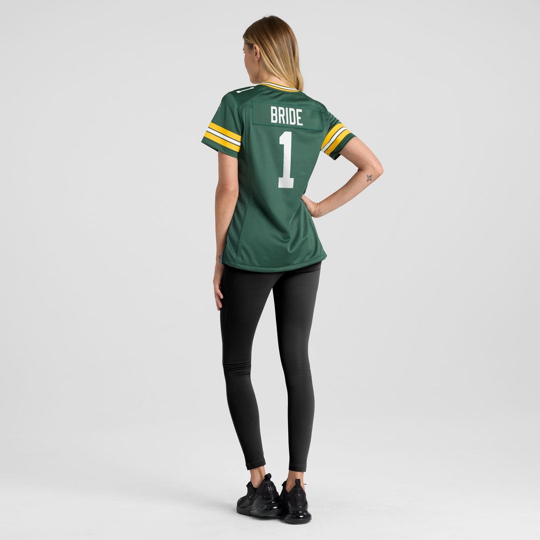 Number 1 Bride Green Bay Packers Women's Jersey - Green