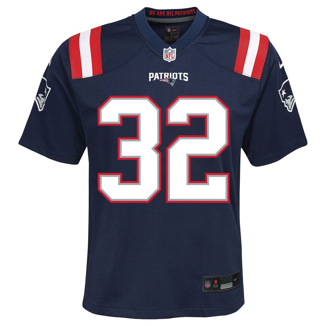 TreVeyon Henderson New England Patriots Youth Team Jersey - Navy