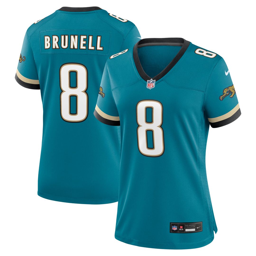 Mark Brunell Jacksonville Jaguars Women's Prowler Throwback Retired Player Jersey - Teal