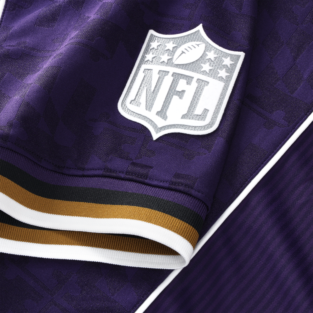 Baltimore Ravens Youth Football x Football Collared Fan Top - Purple