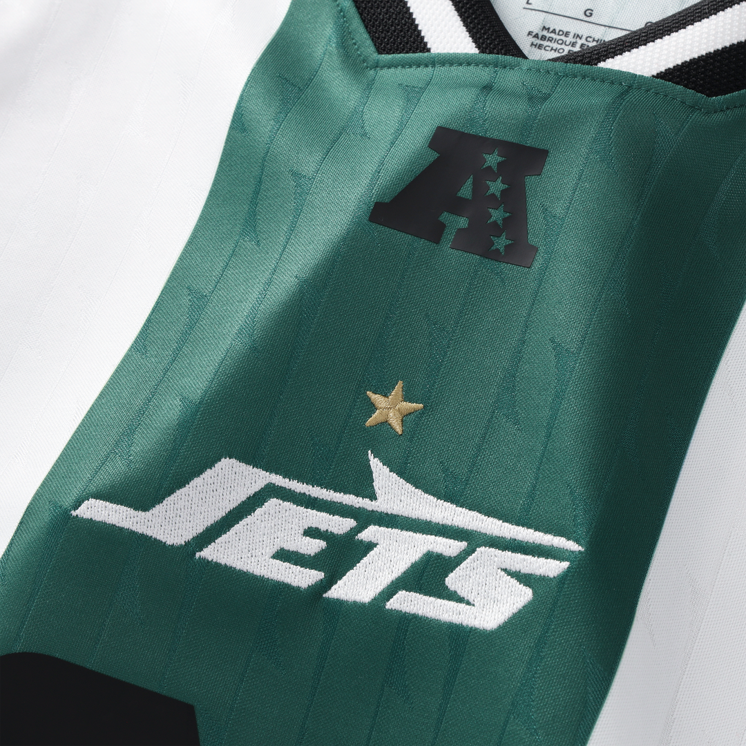 New York Jets Youth Football x Football V-Neck Fan Top - White