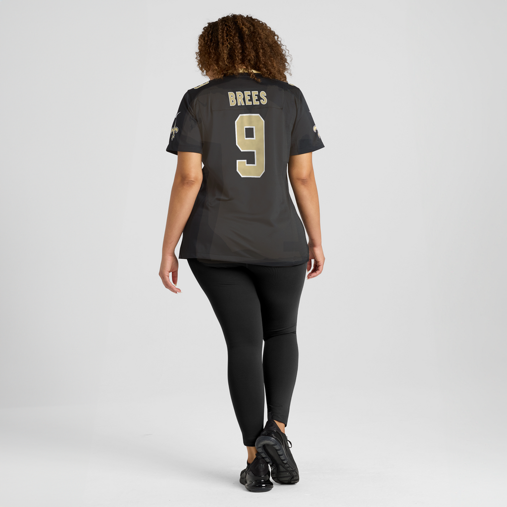 Drew Brees New Orleans Saints Women's Team Jersey - Black