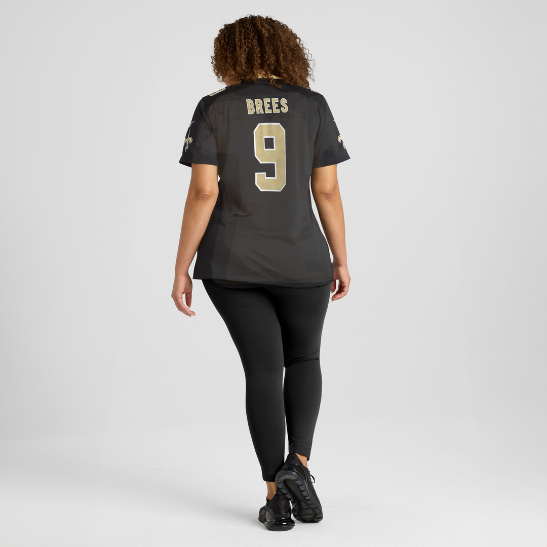 Drew Brees New Orleans Saints Women's Team Jersey - Black