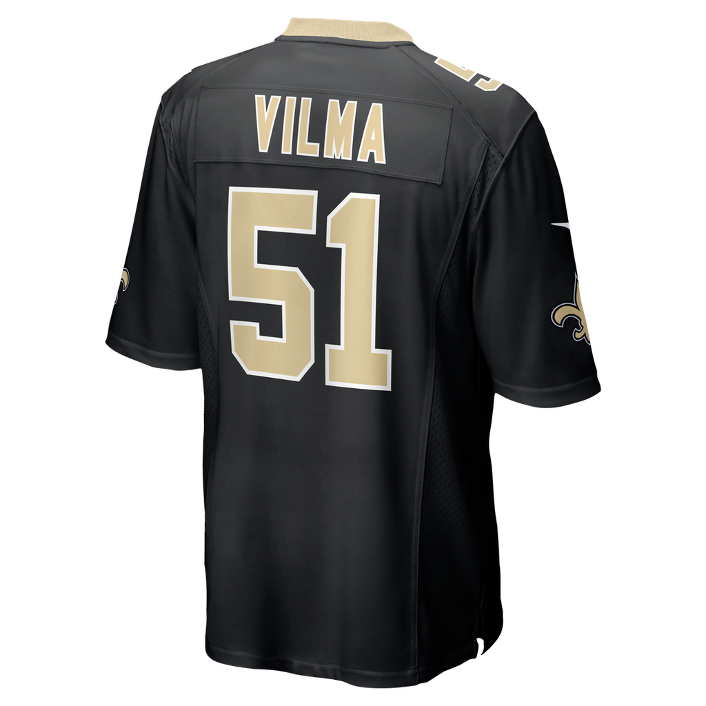 Jonathan Vilma New Orleans Saints Game Retired Player Jersey - Black