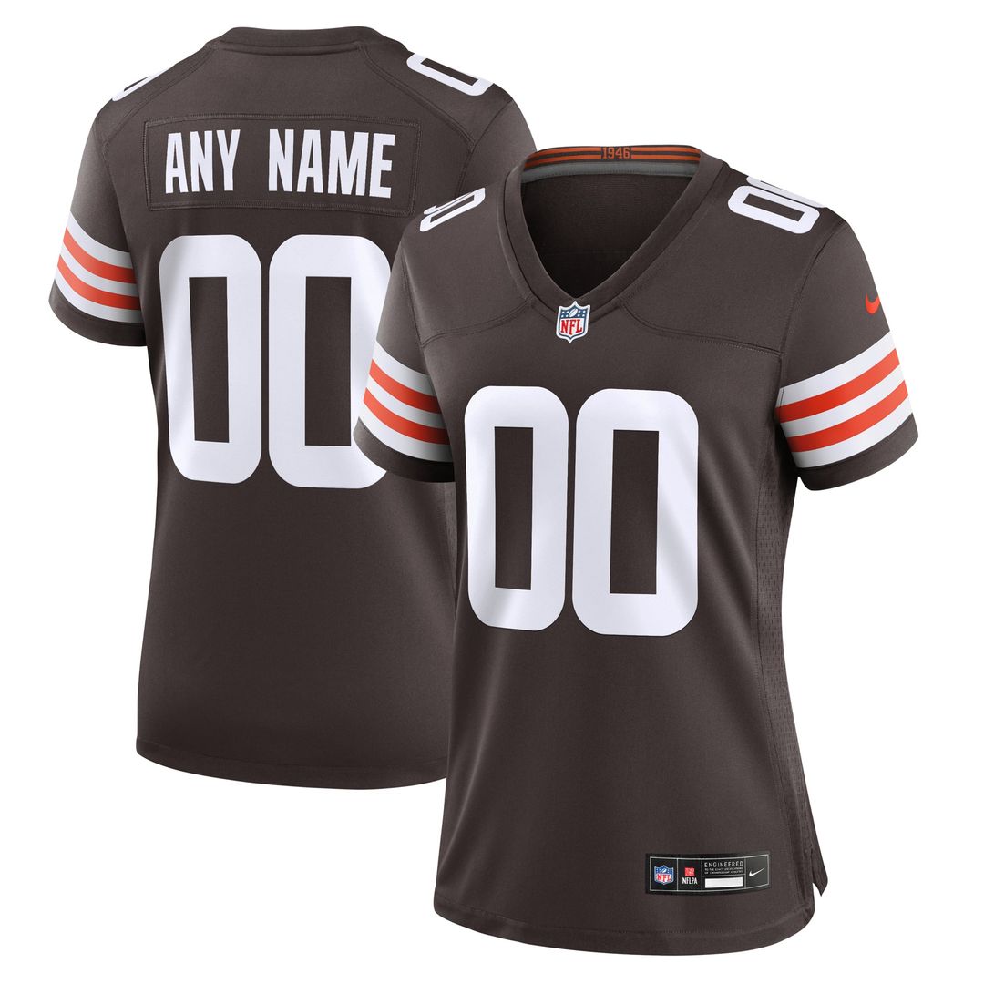 Cleveland Browns Women's Custom Jersey - Brown