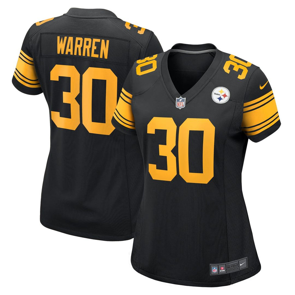 Jaylen Warren Pittsburgh Steelers Women's Alternate Jersey - Black