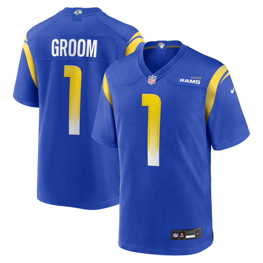 Number 1 Groom Los Angeles Rams Jersey - Royal