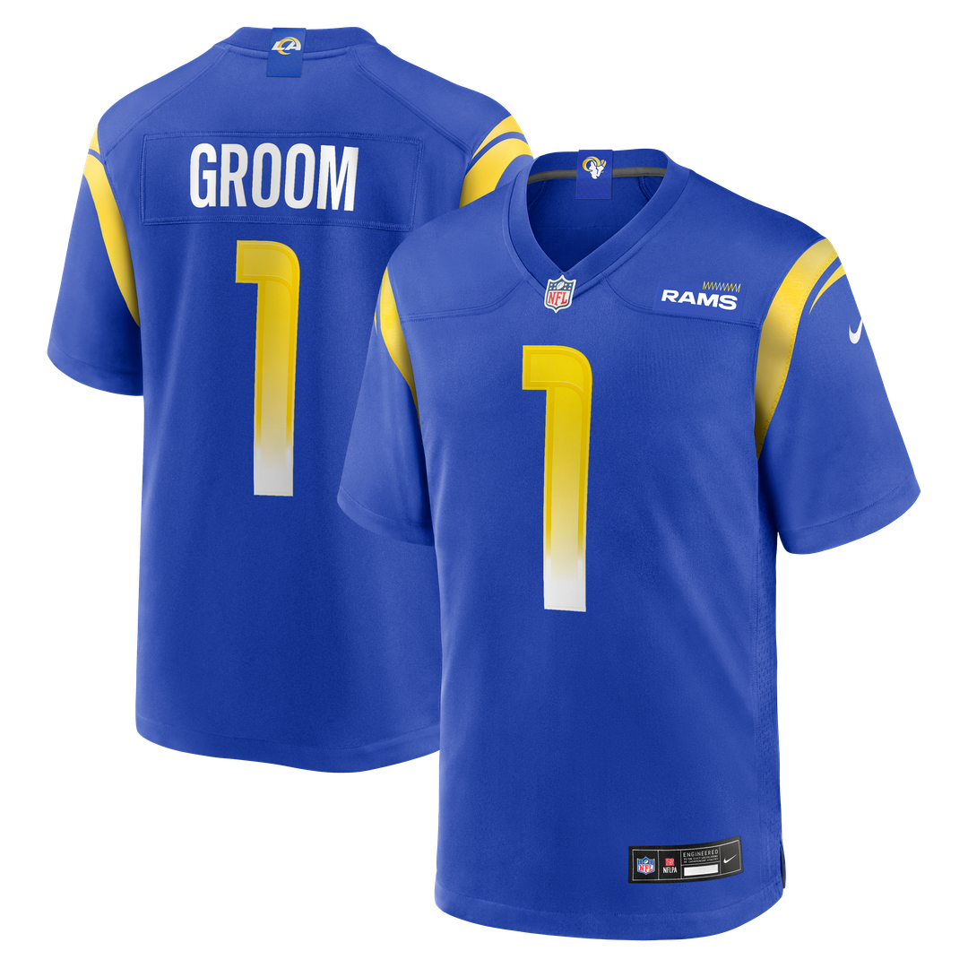 Number 1 Groom Los Angeles Rams Jersey - Royal