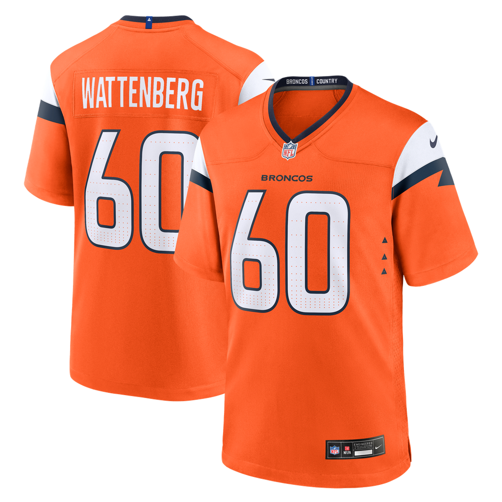Luke Wattenberg Denver Broncos Team Jersey - Orange