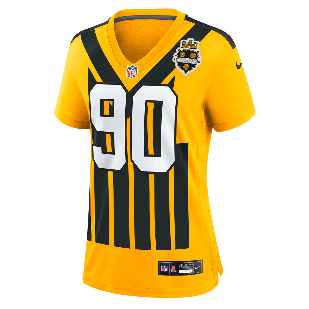 T.J. Watt Pittsburgh Steelers Women's Alternate 1933 Throwback Jersey - Gold