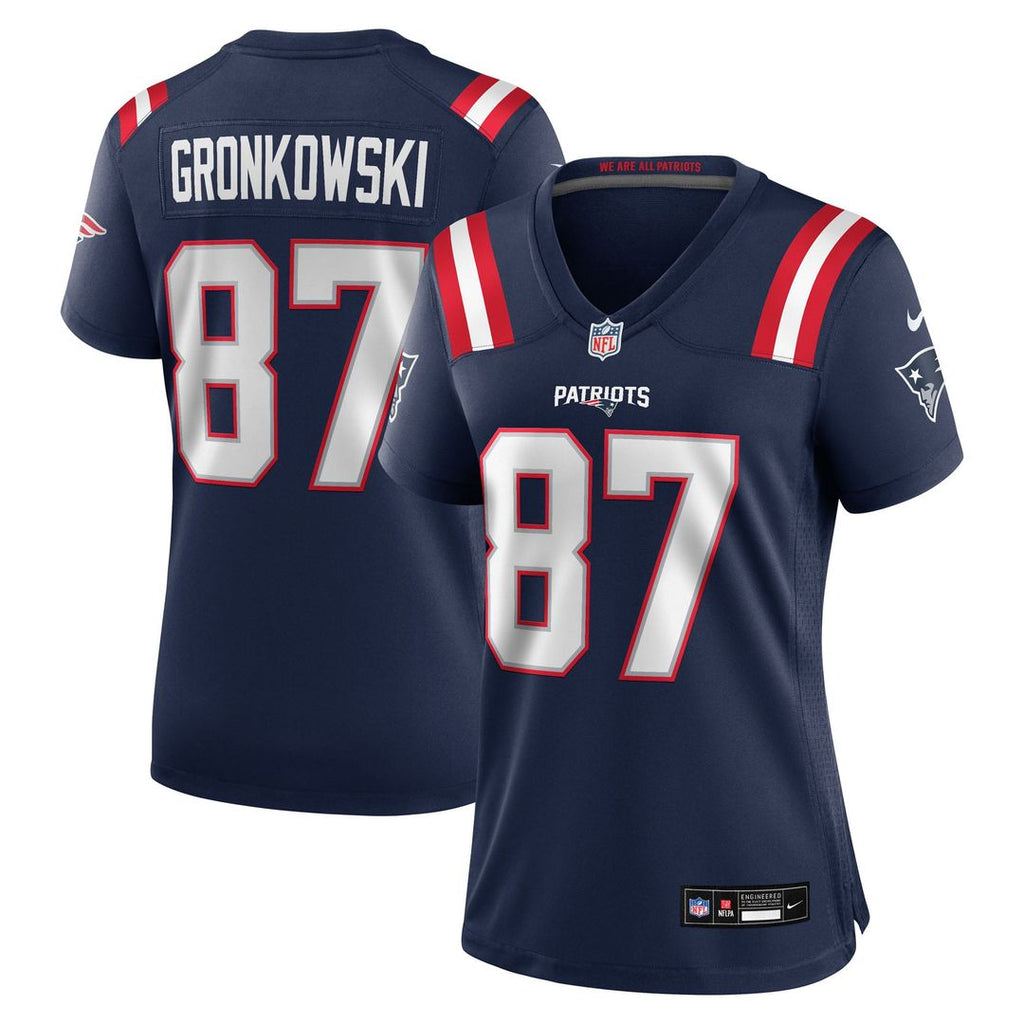 Rob Gronkowski New England Patriots Women's Team Retired Player Jersey - Navy