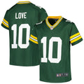 Love Green Bay Packers Youth Jersey - Green