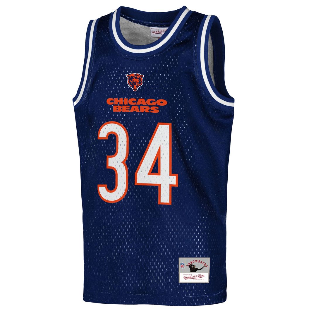 Walter Payton Chicago Bears Youth Retired Player Basketball Fashion Jersey - Navy